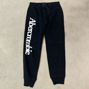 Abercrombie & Fitch Black Logo Sweatpants